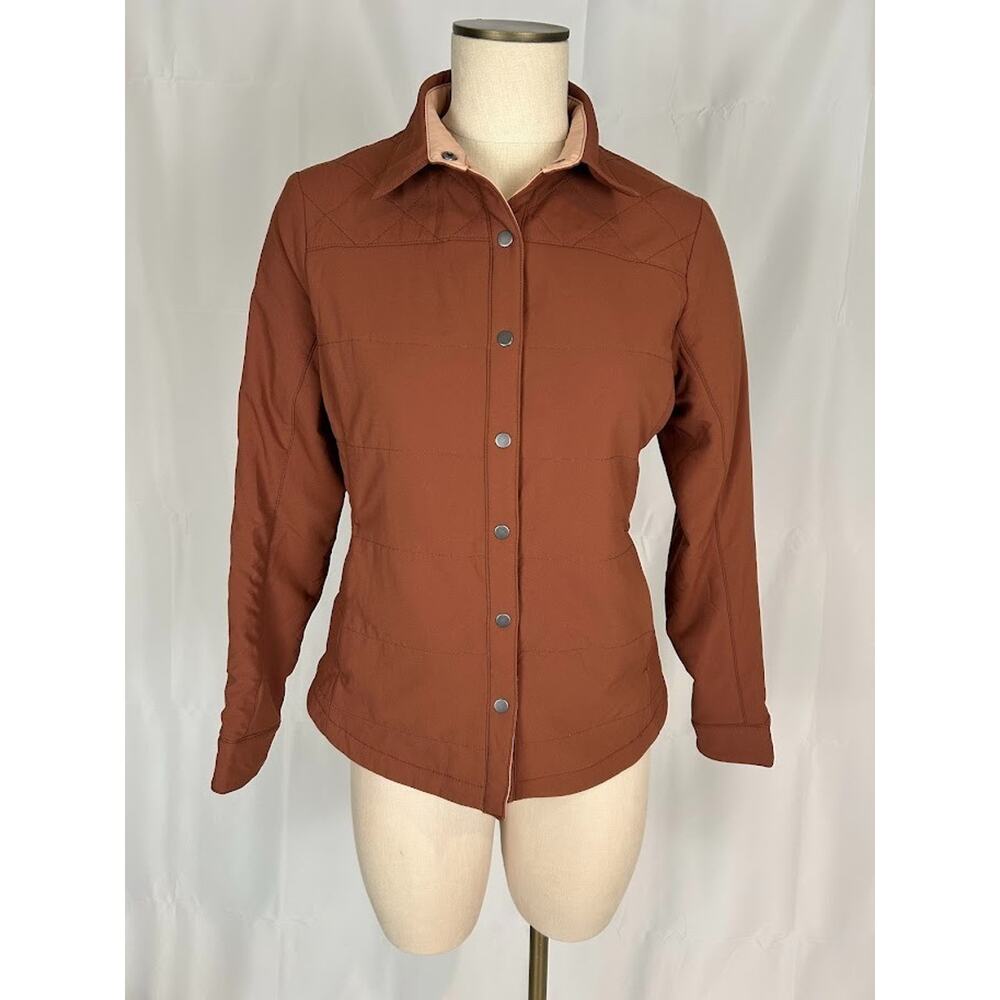 KUHL Aurora Snap Front ShirtJack Womens Small Cinnamon Brown Shirt-Jacket